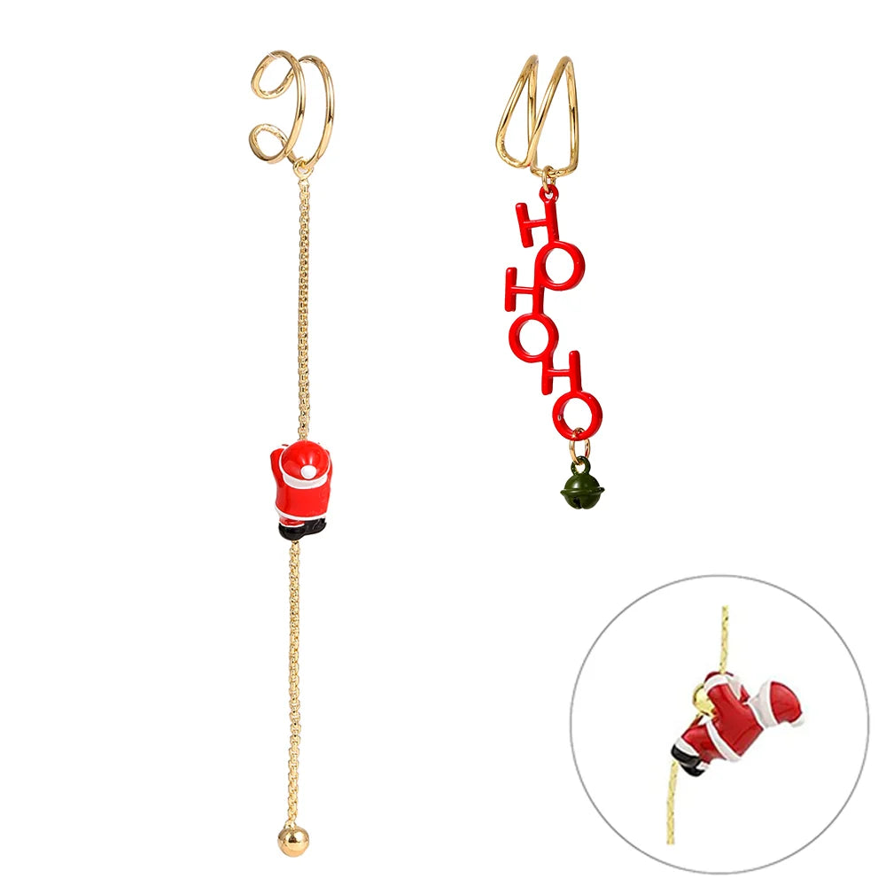 Ear cuffs, lang med julenisse og kort med HoHoHo