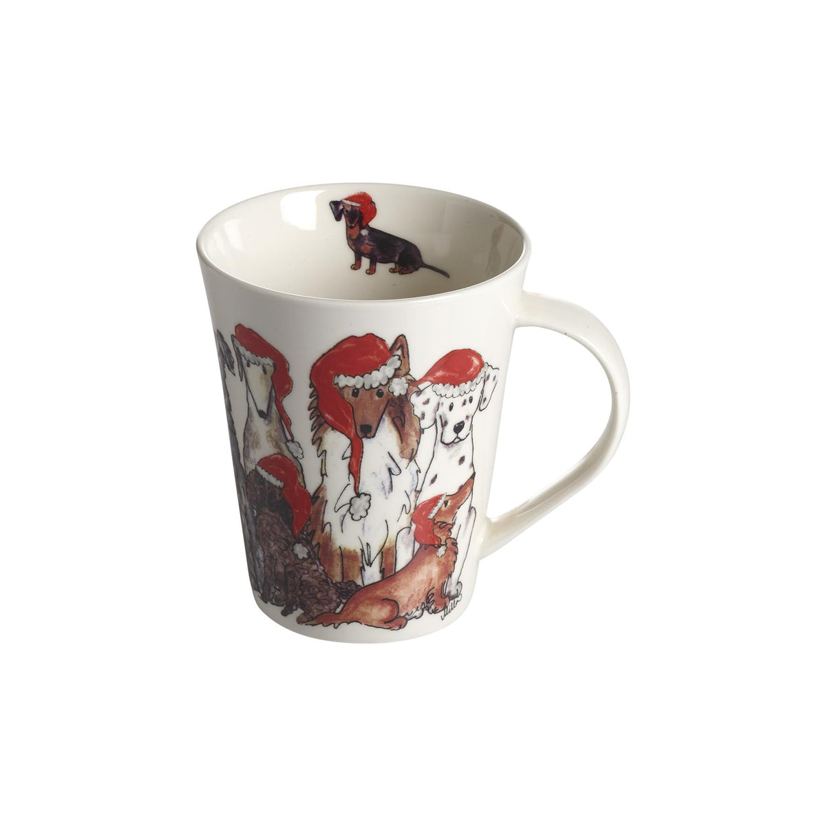 Krus, julehunder, H.11cm, 35cl