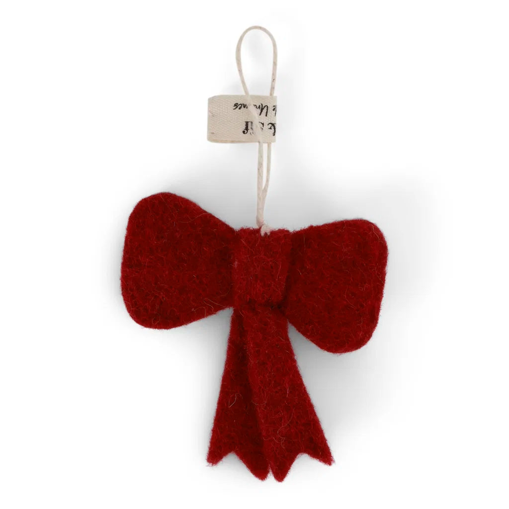 Sløyfe rød - mini, 7 cm
