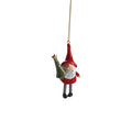 Hengende nisse med tre, H.9cm