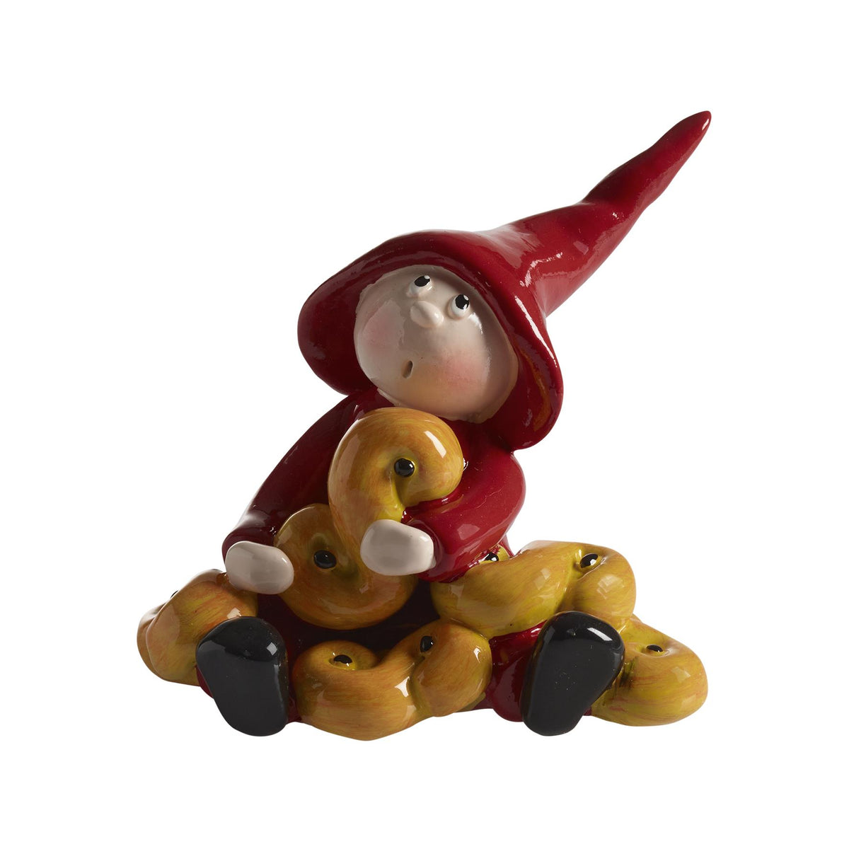Nisse, safransbolle-motiv, stor, H.10,5cm
