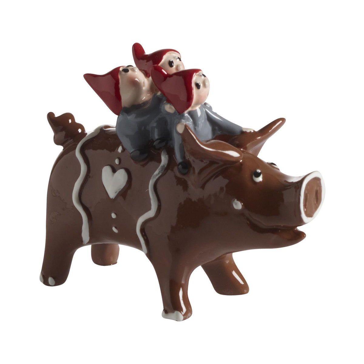 Nisse, pepperkakegris-motiv, H.6,5cm