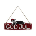 «God Jul»-skilt med katten Dolly, L.18cm