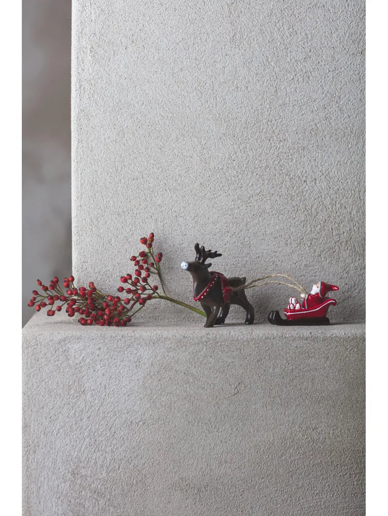 Nisse med slede, L.17cm