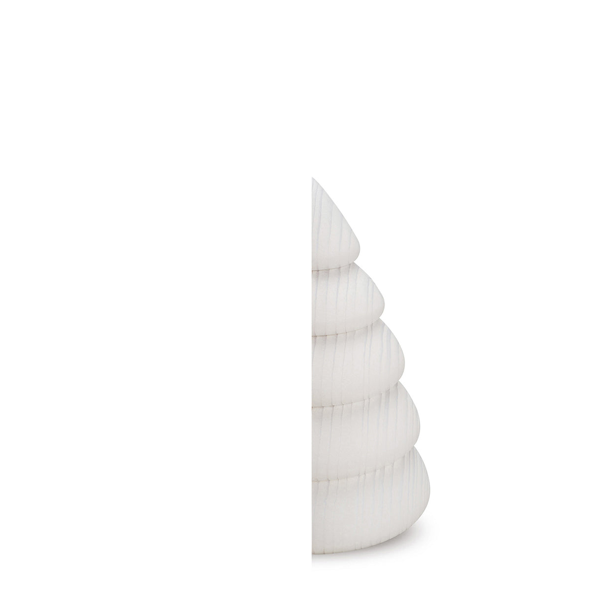 Halvt vintertre, medium - 11,5 cm, hvit