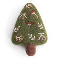 Liten juletre med broderi, 8 cm