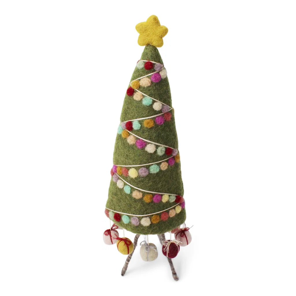 Stor juletre med girlander, 35 cm