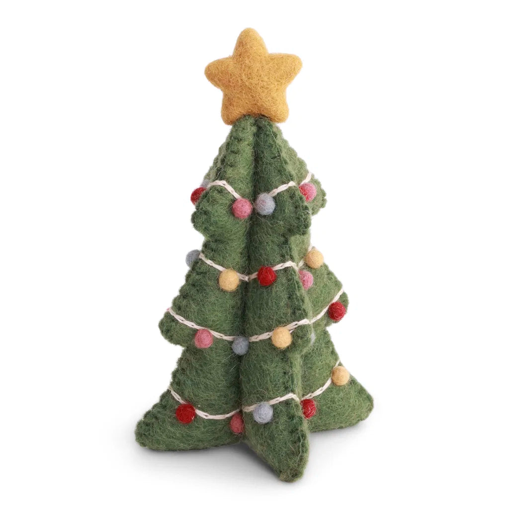 Liten juletre med girlander, 15 cm
