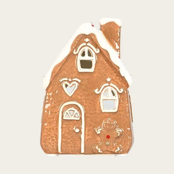 Keramikhus, Ginger, brunt, H 12cm - to etasjer