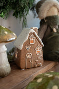 Keramikhus, Ginger, brunt, H 12cm - to etasjer