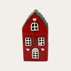 Keramikhus, rødt, H 22,5cm