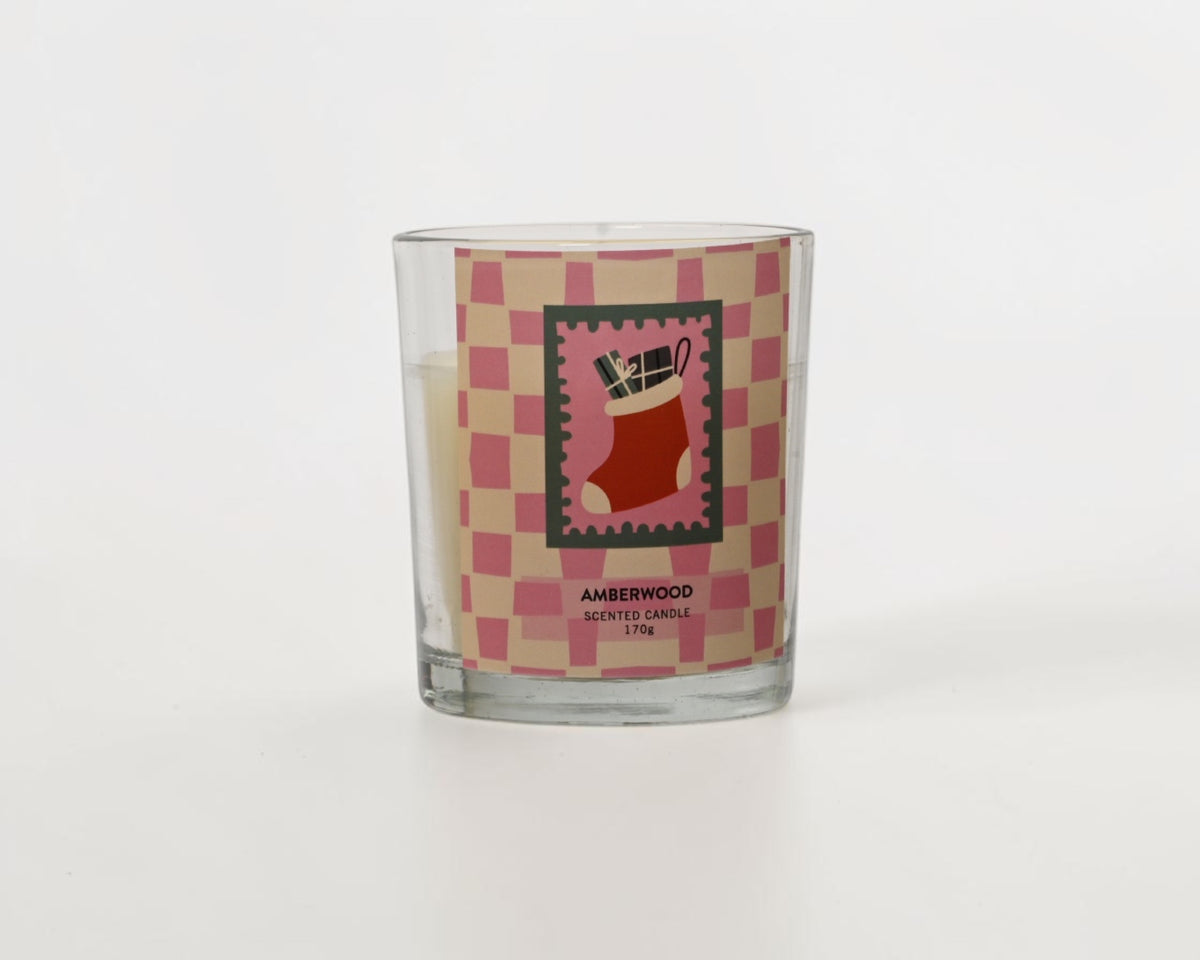 Duftlys i glass - fargerik