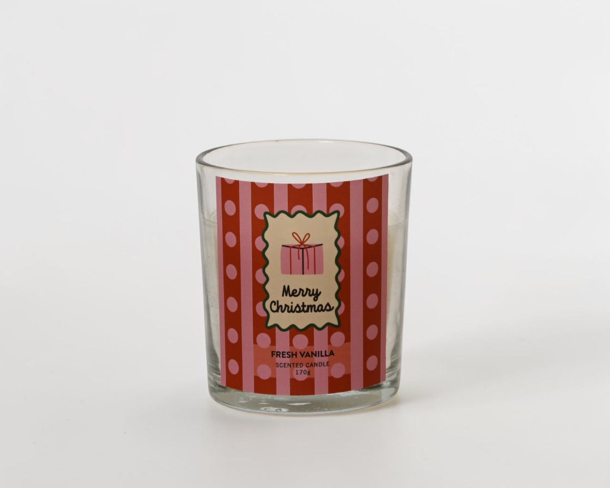 Duftlys i glass - fargerik