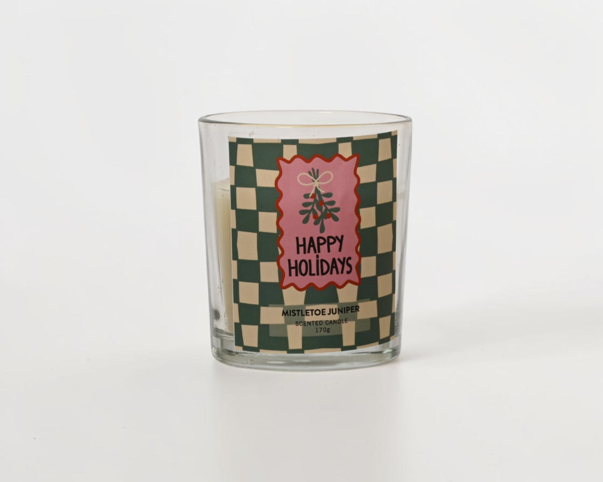 Duftlys i glass - fargerik