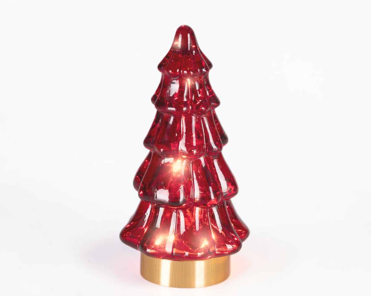 Liten julegran med LED-lys