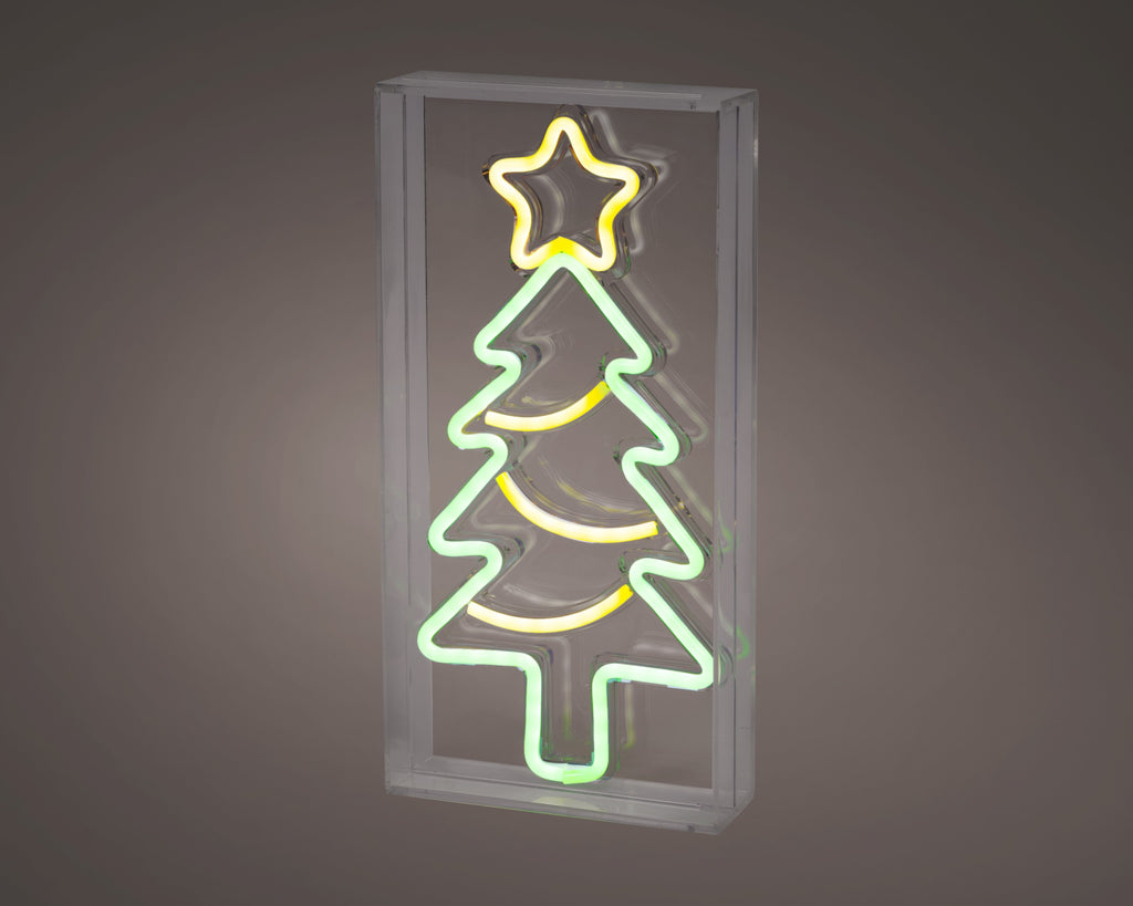 LED-neonlys, juletre i plast (USB)