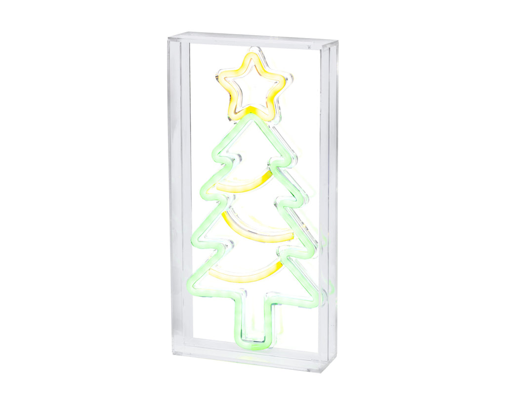 LED-neonlys, juletre i plast (USB)