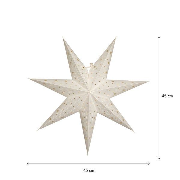 VEGA papirstjerne, hvit, 45 cm