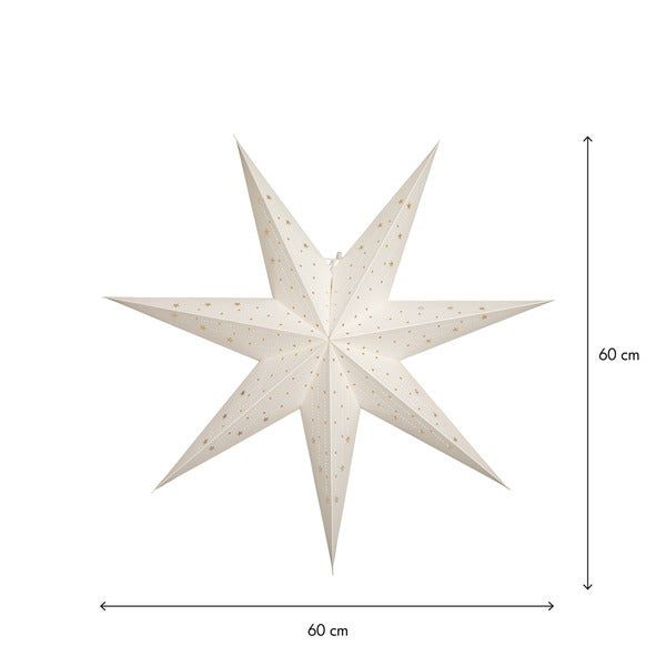 VEGA papirstjerne, hvit, 60 cm