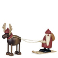 Rudolf med julenisse på ski, liten