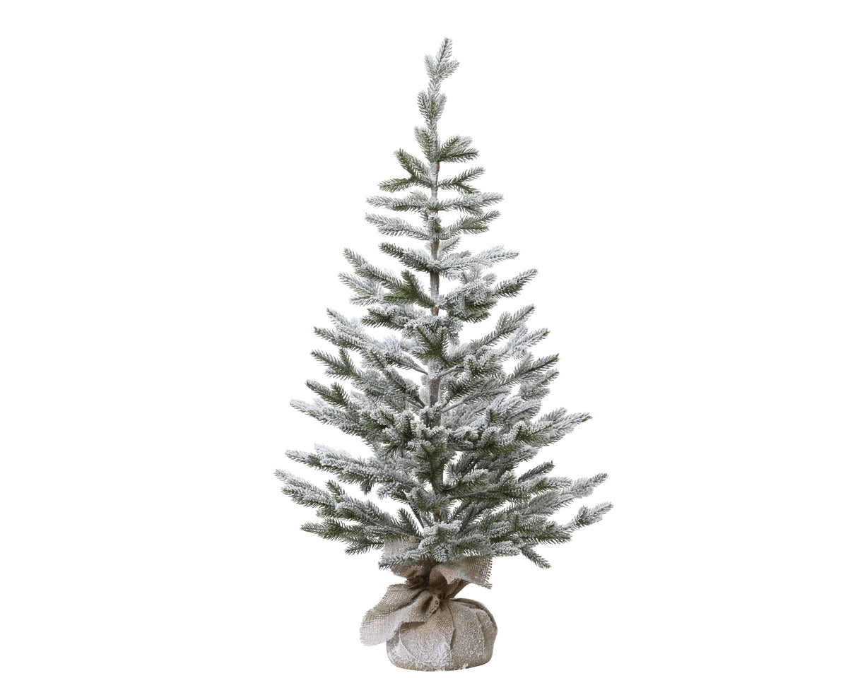 Mini juletre med snø, Grønn/Hvit (681088)
