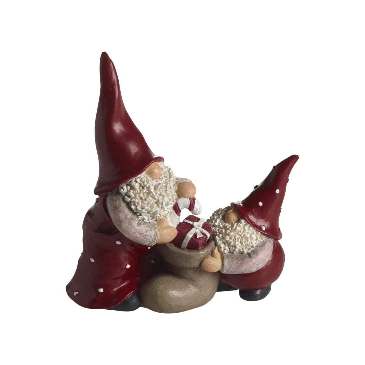 Elmer og Max med julestrømpe, H.8,5cm