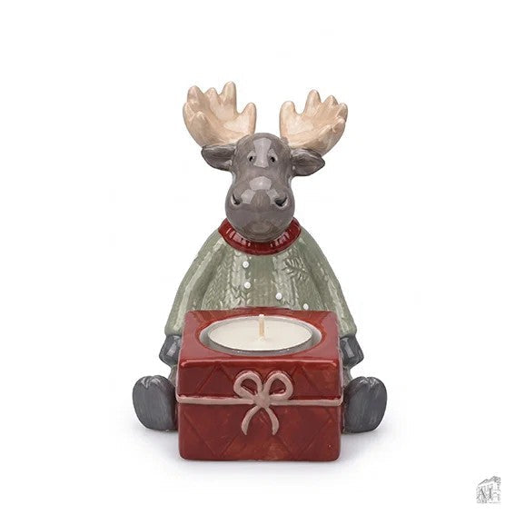 Juleelg for varmelys, grønn, H 9,5cm