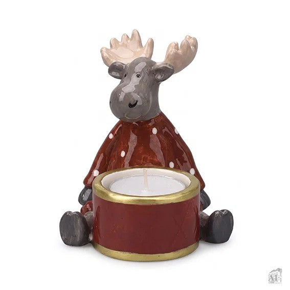 Juleelg for varmelys, vinrød, H 9,5cm