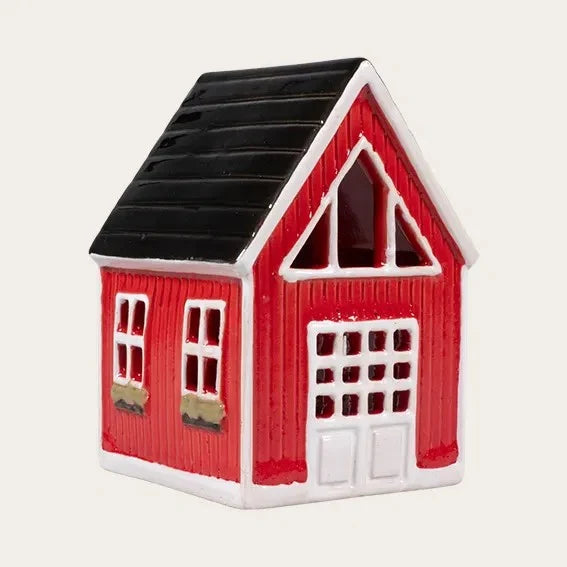 Keramikkhus, rødt, 11 cm