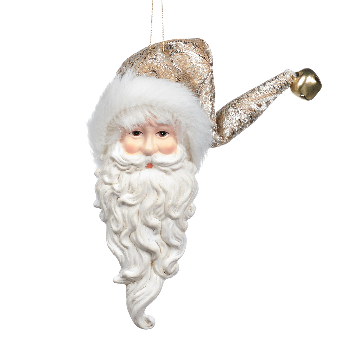 Julepynt julenissehode, krem/champagne, 18 cm