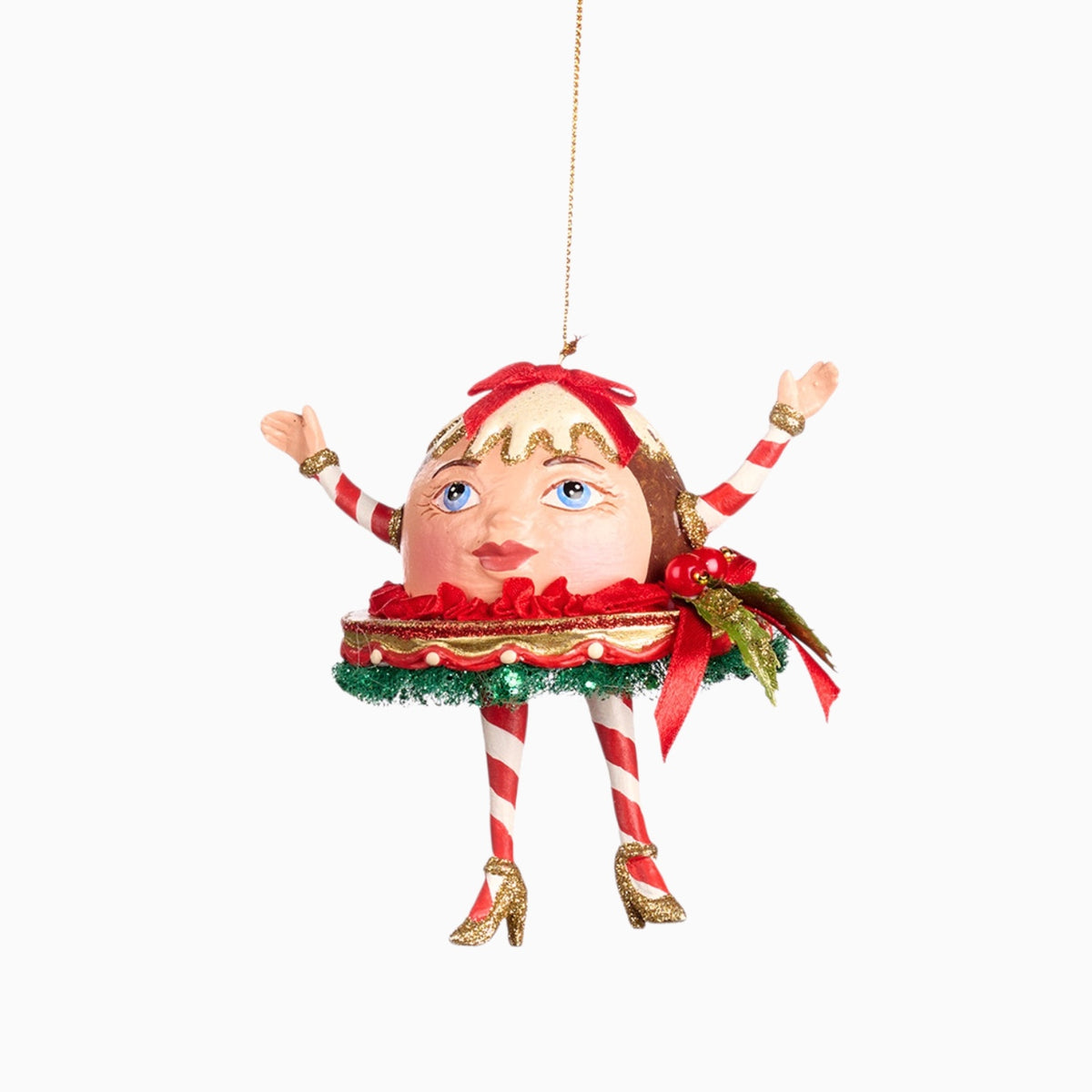 Julepudding på tallerken, grønn