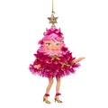 Julepynt juletre, trendy candy-stil, rosa, 16,5 cm