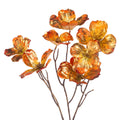 Kornellblomst på metallstilk, gull/oransje, 71 cm